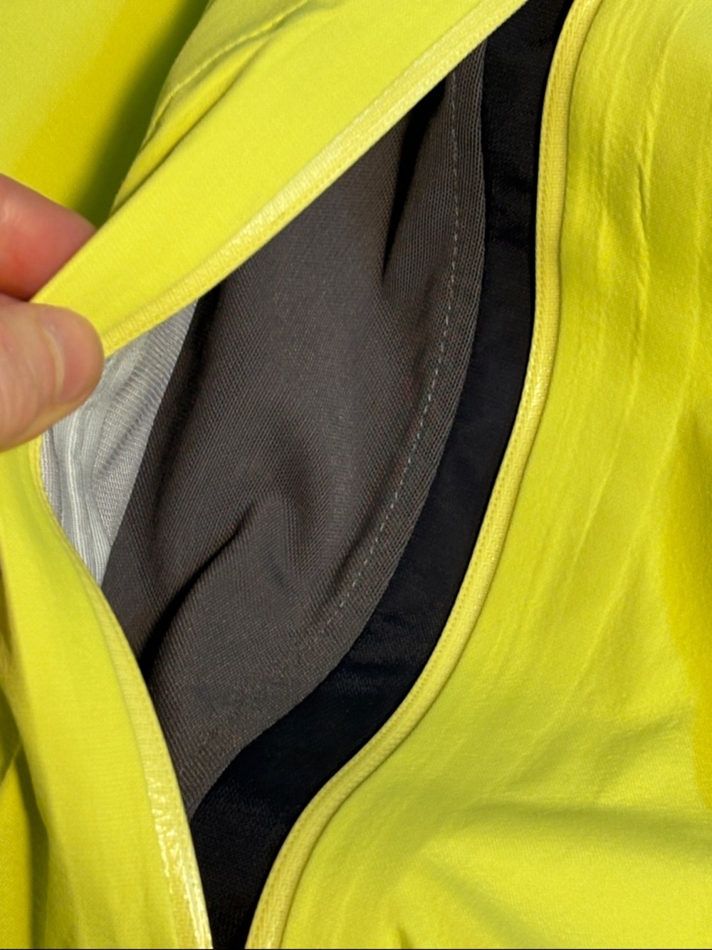 Mountain Hardwear High-Vis Bright Yellow Waterproof Hooded Rain Jacket XL - Picture 14 of 15